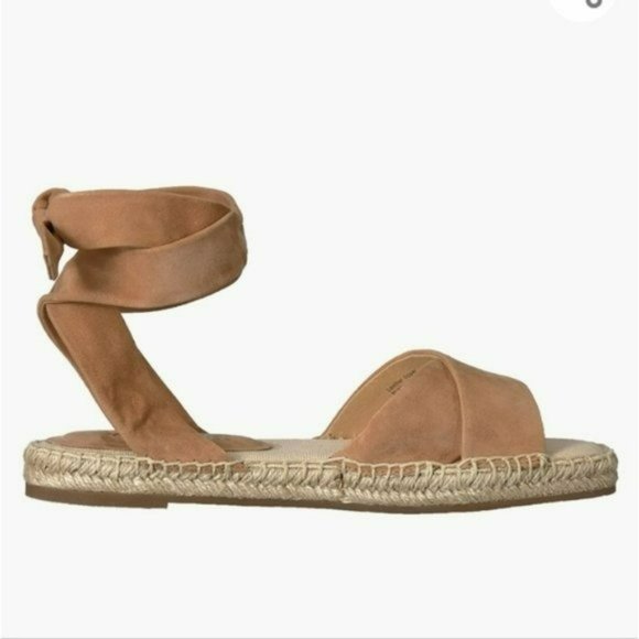 Splendid Tereza Tan Suede Leather Lace-up Espadrille Sandals -8 - Picture 3 of 9